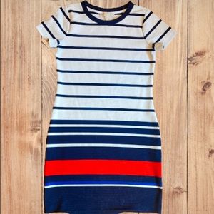 Small Michael Kors striped red white and blue dress